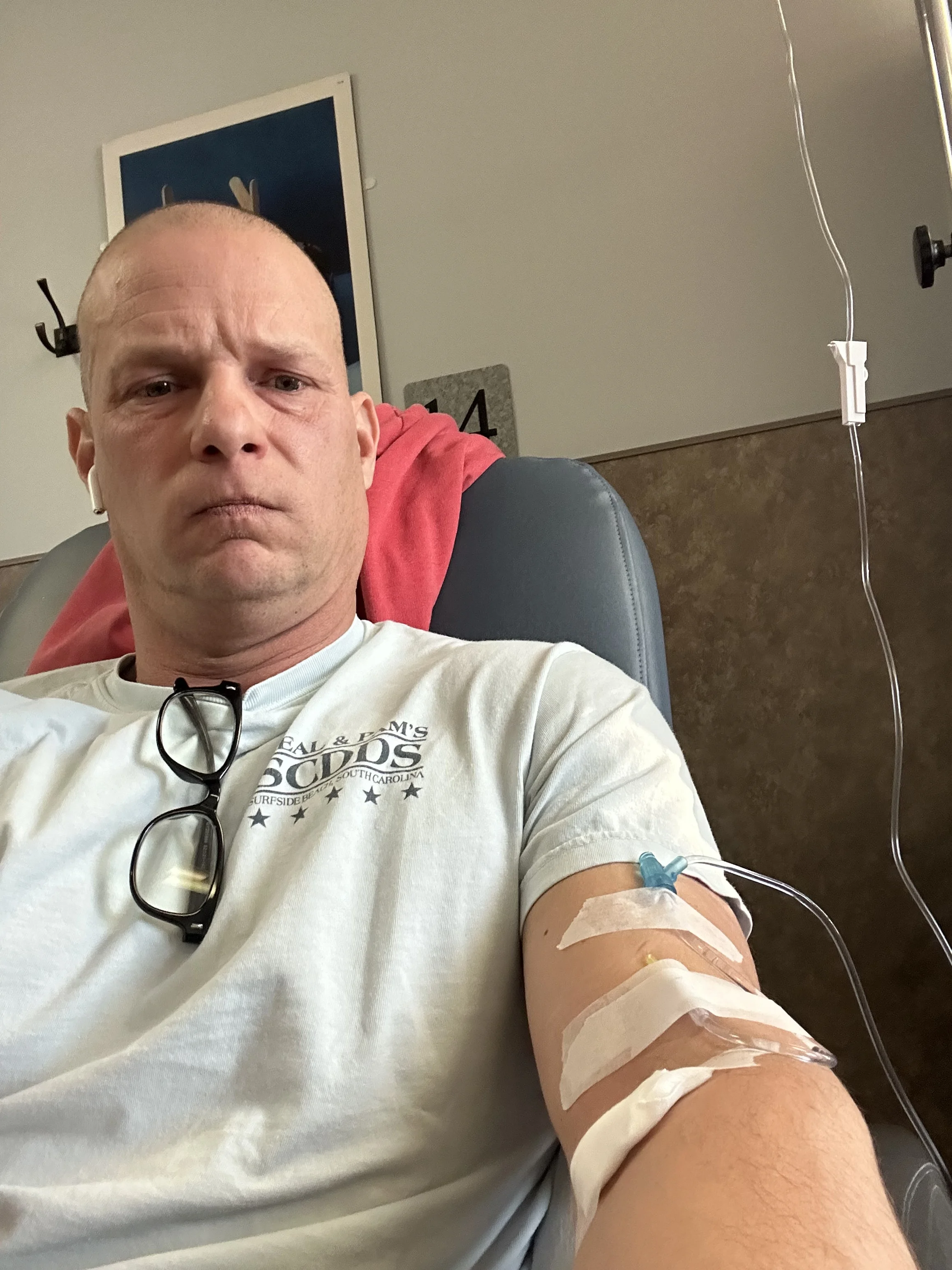 Dave during treatment, 2023–2024